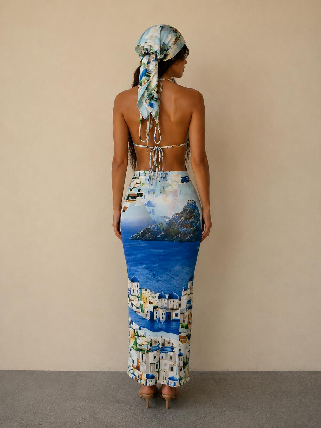 Santorini Print 4 Piece Bikini Set