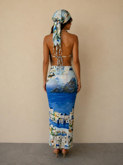 Santorini Print 4 Piece Bikini Set